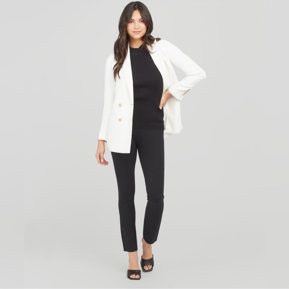 SPANX The Perfect Black Pant, Ankle Backseam Skinny. Size Small Long